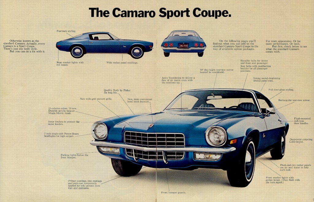 1972 Chev Camaro Brochure Page 4